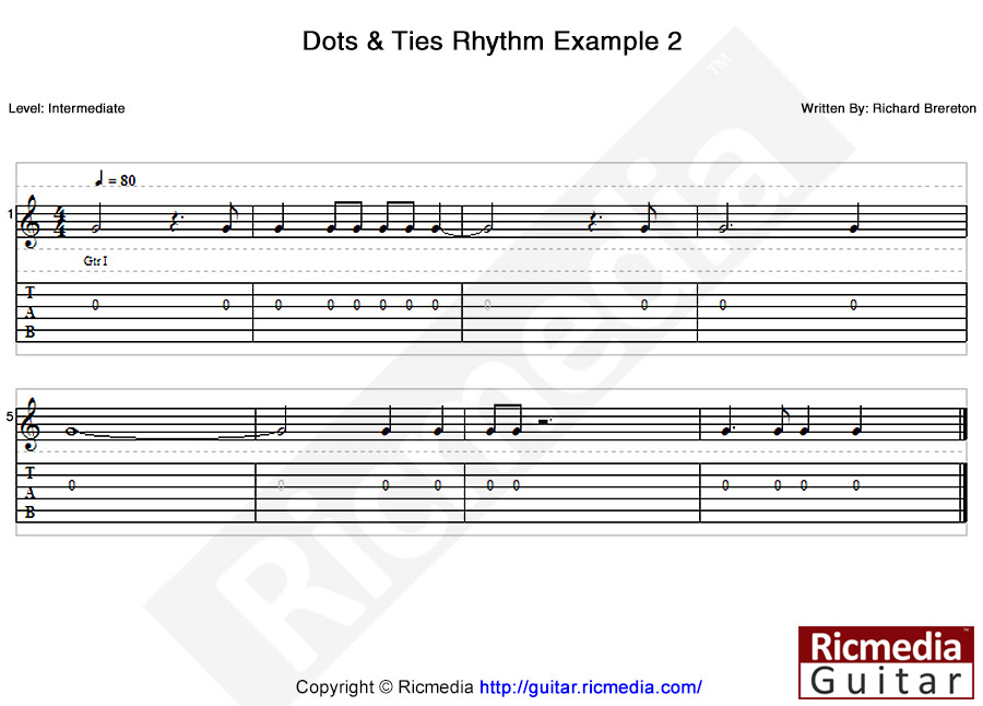 Dots & ties rhythm example #2