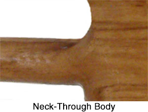 Neck-through-body neck joint type