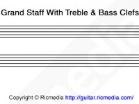 Grand Staff with treble & bass clefs