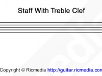 Treble clef staff